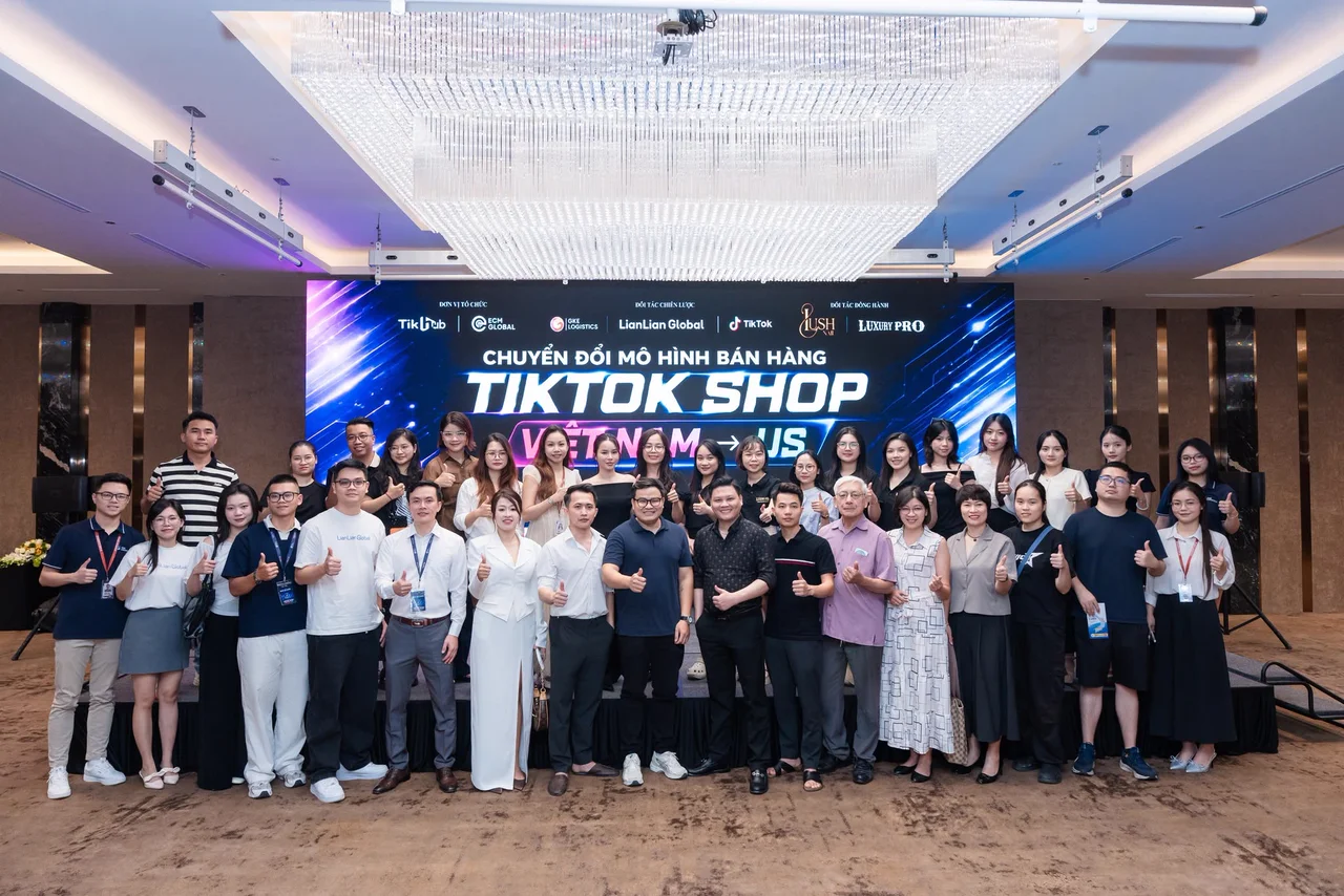 Guests and partners at a TikTok Shop US event co-organised by ECM Global in Hanoi